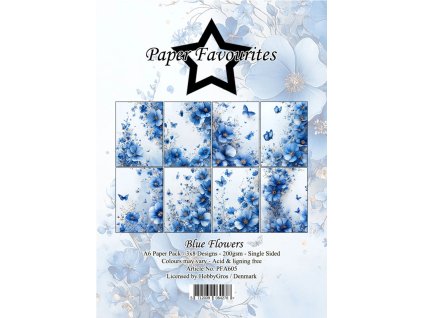 paper favourites blue flowers a6 paper pad pfa605 13 11zon
