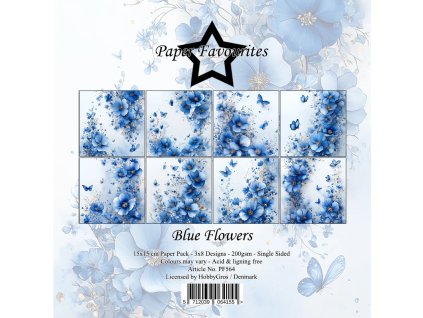 paper favourites blue flowers 6x6 inch paper pad p 16 11zon