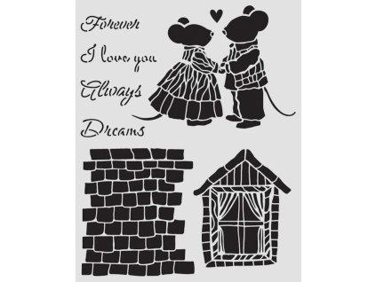 stamperia family thick stencil 20x25cm house and m (1) 17 11zon