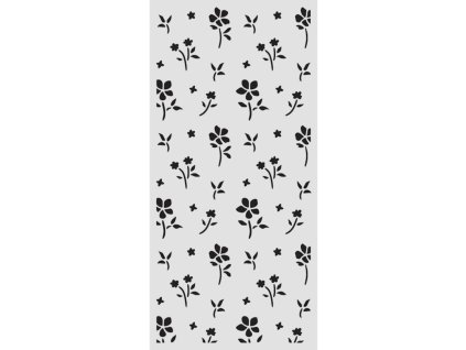 stamperia family thick stencil 12x25cm small flowe (1) 15 11zon