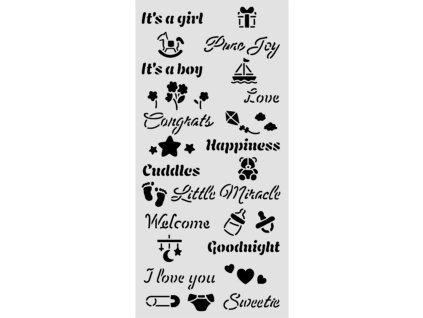 stamperia baby thick stencil 12x25cm quotes kstdl1 (1) 7 11zon