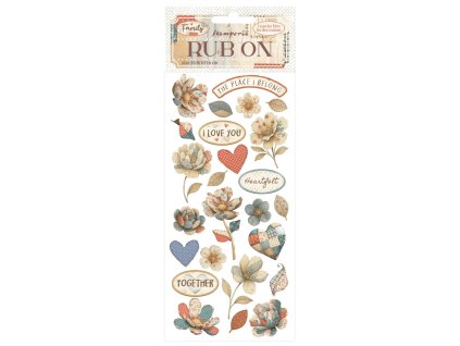 stamperia family rub on 833x236 inch patchwork flo 5 11zon