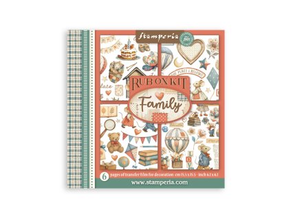 stamperia family rub on 61x61 inch assortment 6pcs 8 11zon