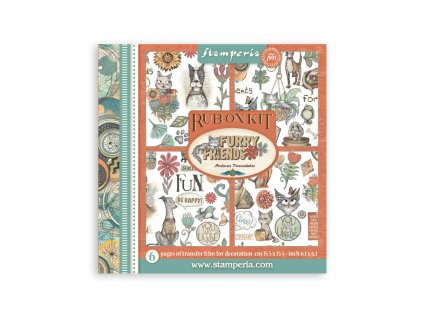 stamperia furry friends rub on 61x61 inch assortme 8 11zon