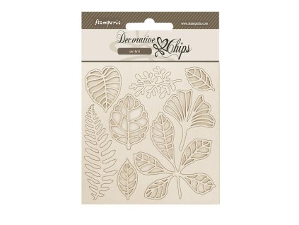 stamperia herbarium silvae decorative chips leaves 6 11zon