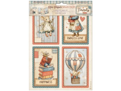 stamperia family a4 rice paper selection 6pcs dfsa 7 11zon