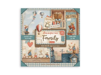 stamperia family 8x8 inch maxi paper pack single f 10 11zon