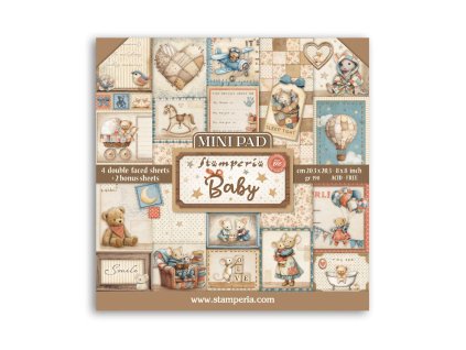 stamperia baby 8x8 inch mini pad 6pcs sbbms001 8 11zon