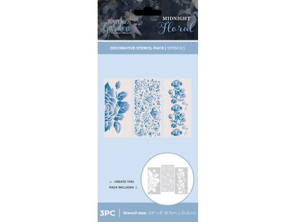 crafters companion midnight floral decorative sten 4 11zon