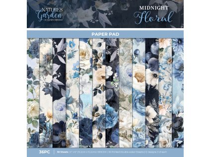 crafters companion midnight floral 6x6 inch paper