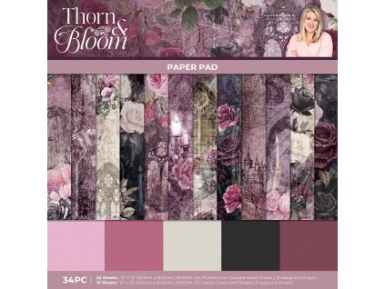 crafters companion thorn bloom 12x12 inch paper pa 18 11zon