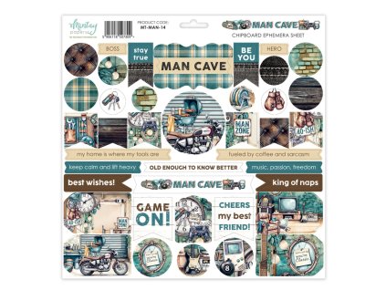 mintay man cave 12x12 inch chipboard ephemera shee 1 11zon