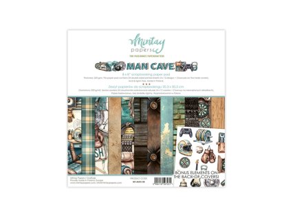mintay man cave 8x8 inch scrapbooking paper pad mt 15 11zon
