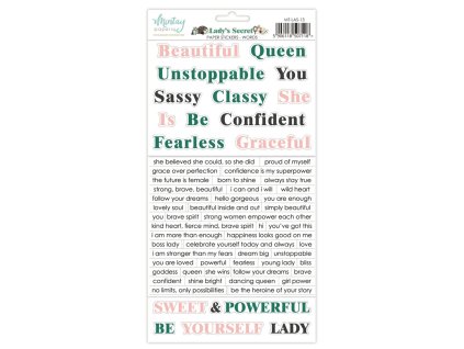 mintay ladys secret 6x12 inch paper stickers words 6 11zon