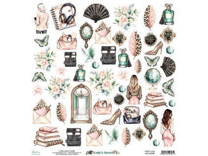 mintay ladys secret 12x12 inch paper elements mt l (2) 11 11zon