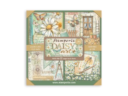 stamperia daisy art 8x8 inch paper pack maxi singl 56 11zon