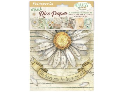 stamperia daisy art a6 mini rice paper 8pcs dfsa6x 105 11zon