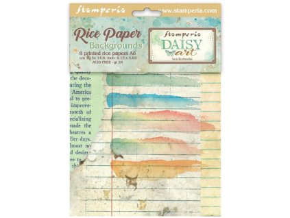 stamperia daisy art a6 rice paper backgrounds 8pcs 114 11zon