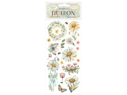 stamperia daisy art rub on 1016x216cm daisy and bu 141 11zon