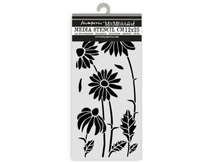stamperia daisy art thick stencil 12x25cm daisies 155 11zon