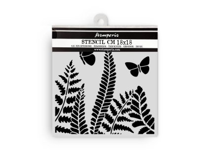stamperia daisy art thick stencil 18x18cm fern kst 161 11zon