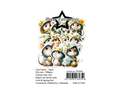 paper favourites die cuts a7 cute easter 16pcs pfd 40 11zon