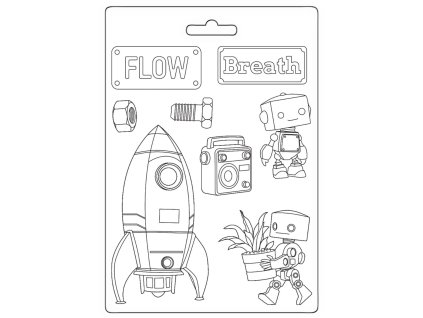 stamperia a new beginning a5 soft mould spaceship 4 11zon