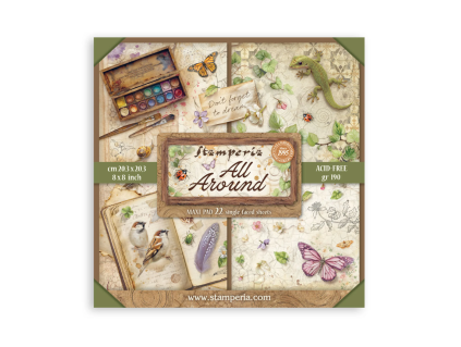 stamperia all around 8x8 inch paper pack single fa 10 11zon