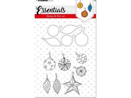 StudioLight Essentials Stanzschablonen und Stempel Set Nr 17 Weihnachtskugeln BASICSDC17