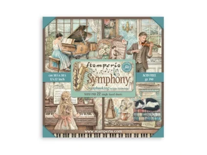 stamperia symphony 12x12 inch paper pack single fa