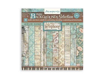 stamperia symphony 12x12 inch paper pack maxi back
