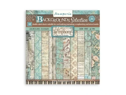 stamperia symphony 8x8 inch paper pack maxi backgr
