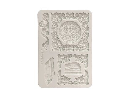 stamperia symphony a5 silicon mould clock and cat