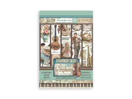 stamperia symphony a5 washi pad 8pcs by sara alcob