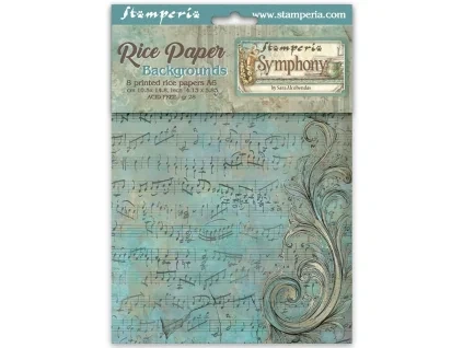 stamperia symphony a6 rice paper backgrounds selec