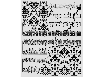 stamperia symphony thick stencils 20x25cm ccore an