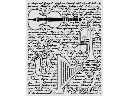 stamperia symphony thick stencils 20x25cm violin t