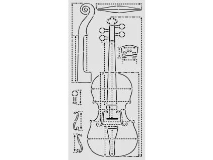 stamperia symphony thick stencils 12x25cm violin s (1)