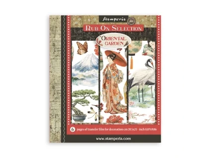 stamperia oriental garden rub on 205x23cm assortme