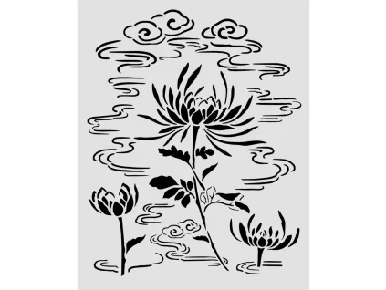 stamperia oriental garden thick stencils 20x25cm l (1)
