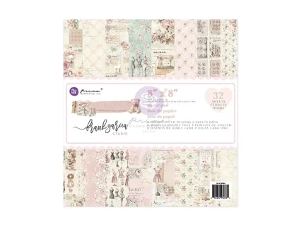 prima marketing buttons keepsakes 8x8 inch paper p