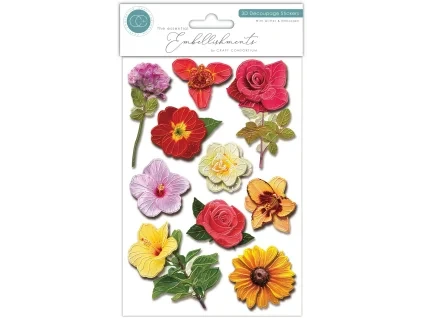 craft consortium 3d decoupage stickers flowers ces