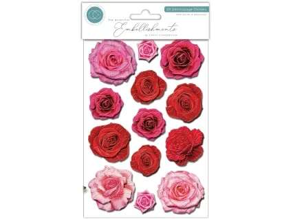 craft consortium 3d decoupage stickers flowers ces