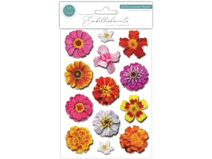 craft consortium 3d decoupage stickers flowers ces