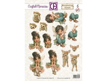 creatief art whispering forest 3d die cut sheet 06