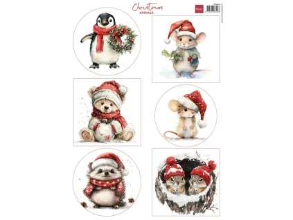 marianne design decoupage sheet a4 christmas anima