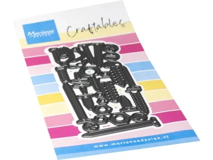 marianne design craftables punch die xl nuts bolts