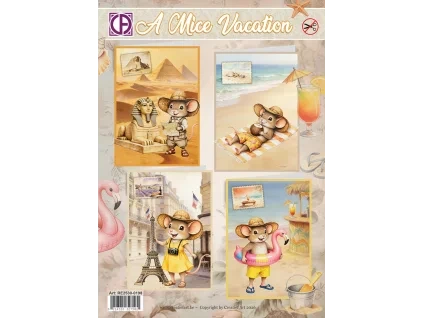 creatief art a mice vacation card kit re2530 0198