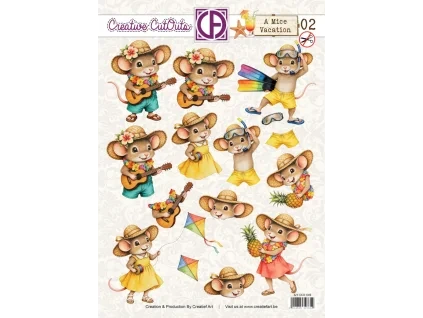 creatief art a mice vacation 02 3d die cut sheet c