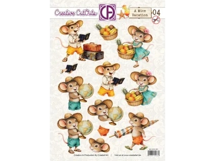 creatief art a mice vacation 04 3d die cut sheet c
